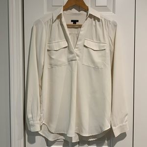 Ann Taylor Silky Blouse - Cream